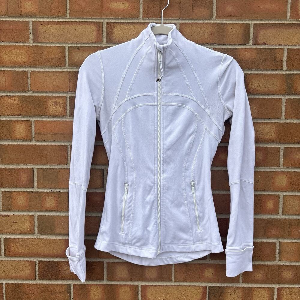 Lululemon Define Jacket White Womens Sz 4 Active Full Zip Wear